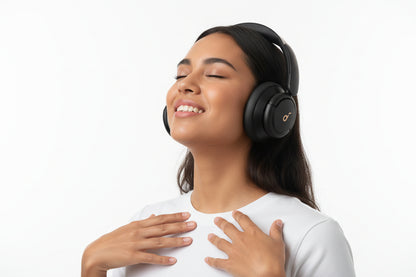 Q30 Hybrid Active Noise Cancelling Headphones, 50H Playtime, Hi-Res Audio, Custom EQ, Bluetooth Multipoint