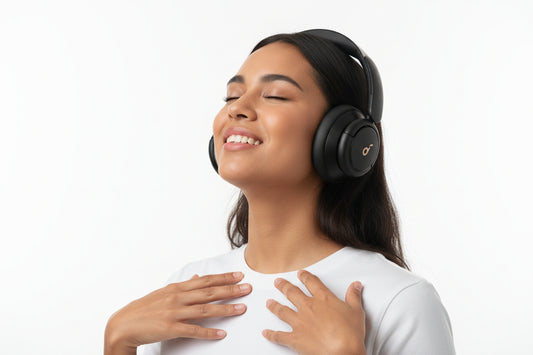 Q30 Hybrid Active Noise Cancelling Headphones, 50H Playtime, Hi-Res Audio, Custom EQ, Bluetooth Multipoint